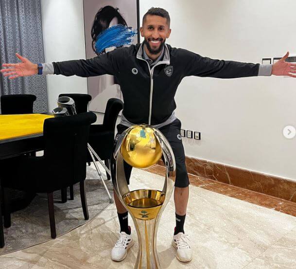 Salman Al-Faraj with his trophy.